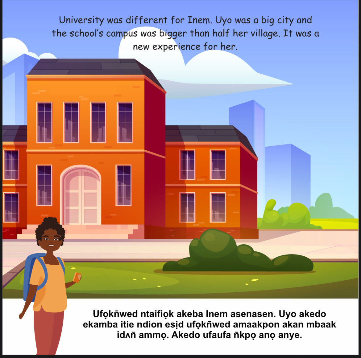 Utịppe-utịppe Isan̄ Inem - Inem's Extraordinary Journey Ibibio Storybook